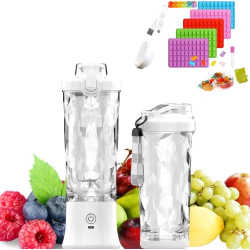 Portable Blender, Rechargeable Mini Blender For Shakes And Smoothies 20 Oz Mini Blender Cup with Travel and USB Rechargeable for Office, Gym, Kitchen WHITE