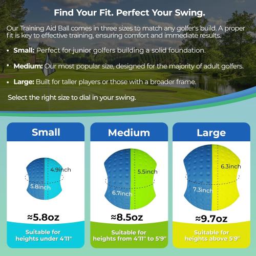 Golf Training Aid Ball for Impact Precision & Consistent Swings - Master Body Connection to Fix Slicing, Scooping & Chicken Wing | Simple and Effective Golf Training Tool