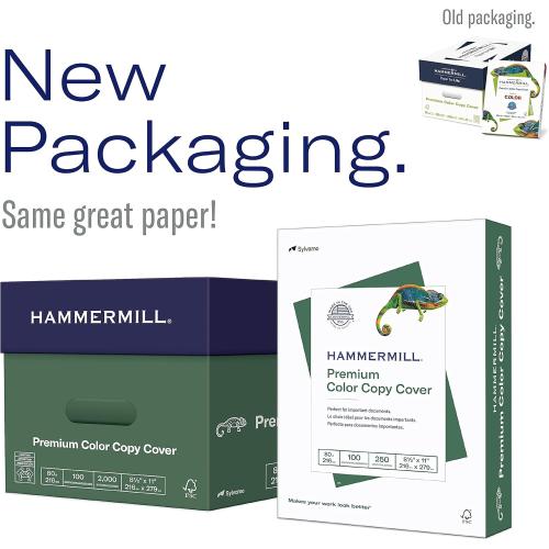 Hammermill Cardstock, Premium Color Copy, 80 lb, 8.5 x 11 - 1 Pack (250 Sheets) - 100 Bright, Made in the USA Card Stock