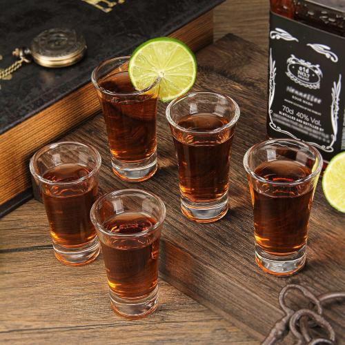 18 Pack Shot Glasses, 2 OZ Heavy Base Clear Shot Cups for Whiskey, Tequila, Vodka, Espresso - Durable Glasses Drinking Set for Home, Bars & Parties