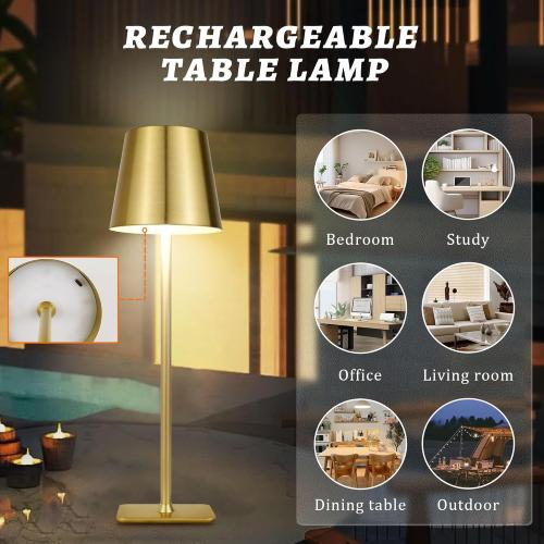 2 Pack Rechargeable Table Lamps,Cordless Lamp with 5500mAh Battery Operated,Portable Indoor/Outdoor Table Lamp for Patio Restaurant Home Dinner Dining Kitchen,Waterproof & Wireless