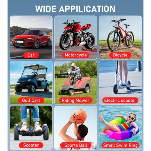 Tire Inflator Portable Air Compressor, 150PSI Cordless Air Pump for Car Tires, Bike Tire Pump with Pressure Gauge, Auto Shut Off, LED Light for Car Motorcycle Bicycle