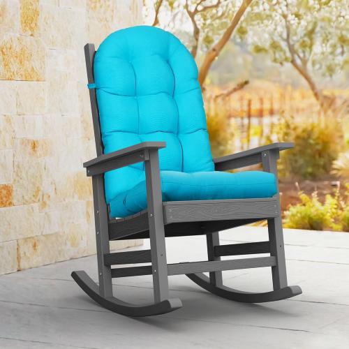 YEFU Adirondack Chair Cushion, Rocking Chair Cushions High Back, Thickened Patio Chair Pad for Indoor and Outdoor, 49x20x4.7 Inch, Aruba Blue