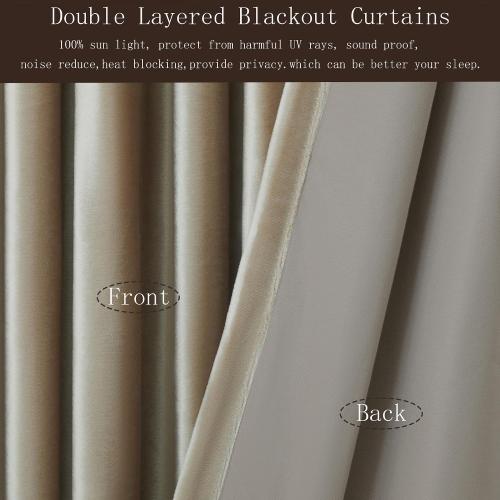 Size 84 Set of 2 Color beige 100% Full Blackout Champagne Beige Velvet Curtains 84 inch Long for Living Room,Set of 2 Liner Rod Pocket Back Tab Thermal Window Curtains Room Darkening Heavy Decorative Curtains Drapes for Bedroom