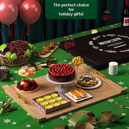 Noodle Board Stove Cover for Gas Stovetop, Bamboo Stove Top Covers for Electric Stove and Gas Burners with Handles Kitchen Sink Cover for Counter Space Decorative Serving Tray Walnut (29.53x22.05)