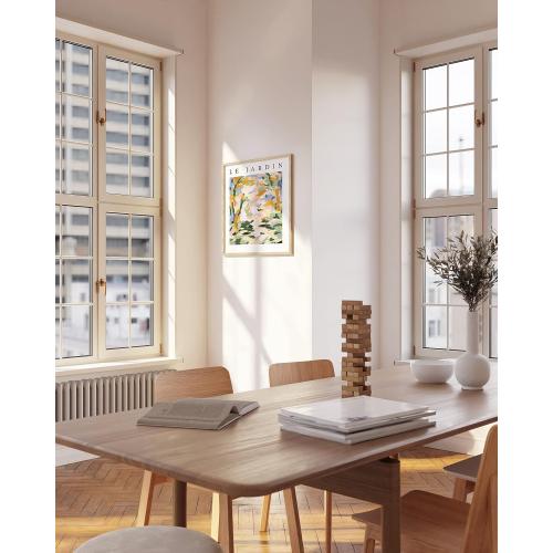 HAUS AND HUES Beige Oak Wood 18x24 Picture Frame - Modern Wood Wall Art Display - Lightweight 18x24 Frame for Art Prints, Photos, Posters - Ready-to-Hang Vertically & Horizontally (Set of 1)
