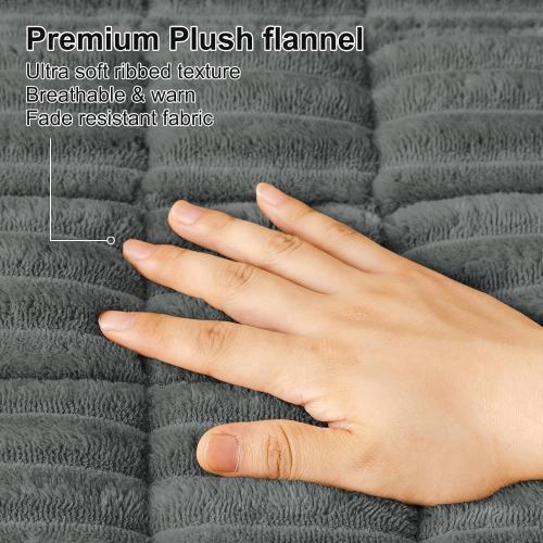 Smiry Couch Cover for Dogs Washable, Non Slip Fuzzy Pet Couch Covers for 3 Cushion Sofa Pet Friendly, Thick Soft Sofa Slipcovers Cushion Protector (Dark Grey, 27.6 x 59)