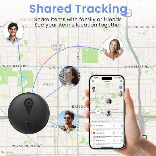 GPS Tracker for Vehicles, No Subscription or SIM Required(iOS Only), Hidden Vehicle Locator, Magnetic Waterproof, Accurate Tracking, 365-Day Battery Life,(F18B)