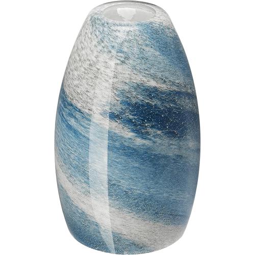 Oval Glass Pendant Lamp Shade - Grey Blue Art Glass Light Covers for Kitchen Island Pendant Light Fixtures Replacement