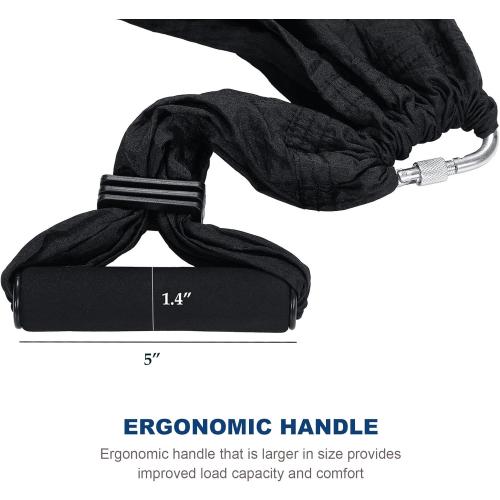 ZELUS Aerial Yoga Swing Sling Strong Yoga Hammock Kit Set Trapeze Inversion Equipment Include 2 Extensions Straps and Ceiling Mounting Kit