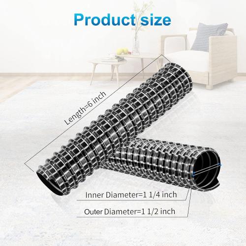 Vacuum Replacement Parts Compatible with Shark Rocket Vacuum Cleaner Models HV300, HV302, HV320, HV321, Lower Nozzle Rocket Hose Replacement, 6 x 1.25 ID (2 Pack)