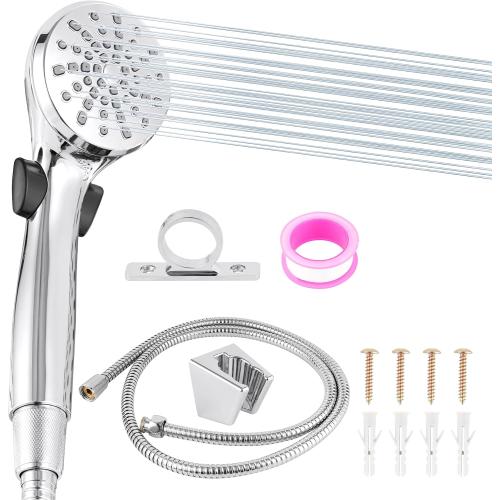 Hibbent RV Handheld Shower Head Water Saving with 59'' Hose, Chrome