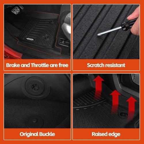 All Weather Floor Mats for 2025 Hyundai Ioniq 5 Movable Console (Limited Models) Floor Mats & Trunk Mat & Backrest Mats for Hyundai Ioniq 5 Accessories Guard Odorless Anti-Slip Floor Liner