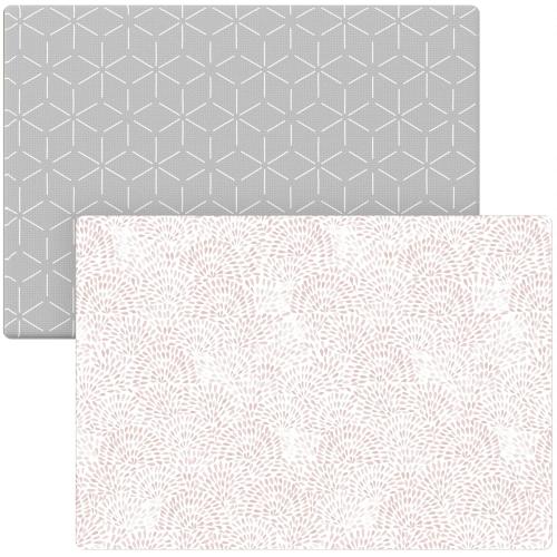 Baby Play Mat for Infants | One-Piece Reversible Foam Floor Mat | Large | Eco-Friendly | Extra Soft | Thick | Non-Toxic | Toddlers | Kids (Pink Petal/Gray Storm, Large)