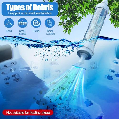 Paradise Power Spa Vac 6250 Compatible Hot Tub Vacuum - Cordless, No Batteries, Sucks Up Rocks, Leaves in Spas, Hot Tubs, Pool Steps