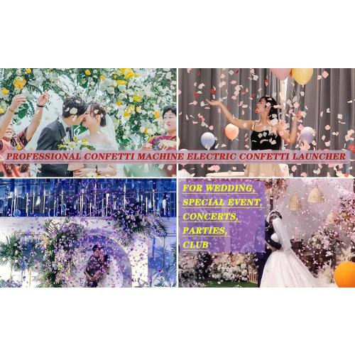 1500W Professional Confetti Machine Confetti Cannon Machine Electric Confe-tti Launcher Confe-tti Tubes W/Wireless Remote, for Special Event, Parties, Club, Wedding, Concerts