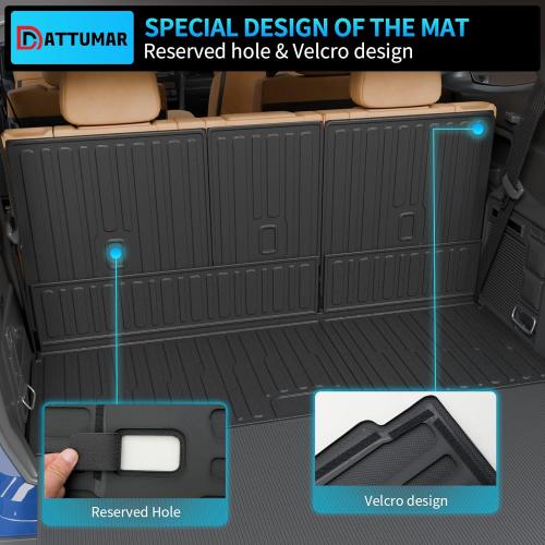 Floor Mats Compatible with 2025 2026 Ford Expedition 7-Seater Captain Chairs (NOT for Max) Trunk Mat Cargo Mat Cargo Liner Expedition Accessories (Floor Mats Trunk Mat Backrest Mats)