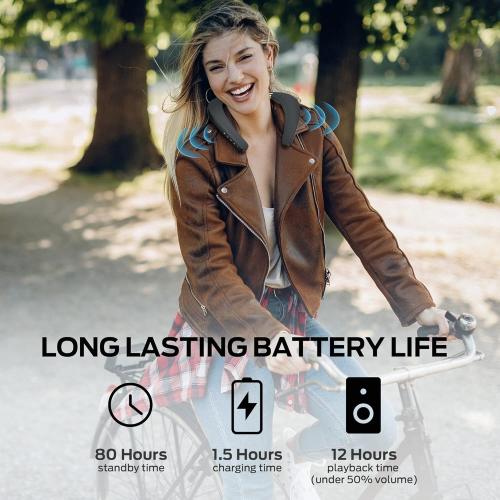 Monster Boomerang Neckband Bluetooth Speaker, Neck Wireless Wearable Speaker with 12H Playtime, True 3D Stereo Sound, Portable Soundwear, IPX7 Waterproof, for Home Sport Outdoor