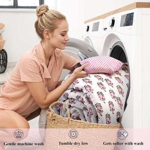 Ridhi Block Print Reversible Cozy Quilt Punch Pink Twin 60 X 90 Lightweight Blanket for Sofa, Couch, Bed Soft Breathable Comforter Handmade Bedspread Duvet for Farmhouse, Home, Winter