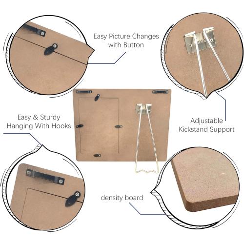 Wooden 4x6 Picture Frame, Rustic Style, Wall Mount & Table Top, New Home Essentials. (030)