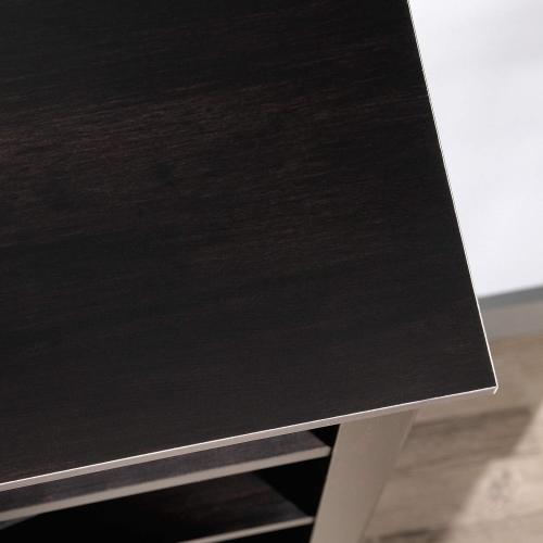 Sauder Select Book Shelf, Bookshelf with Storage, Library Bookcase with Doors and Adjustable Shelves, in Estate Black
