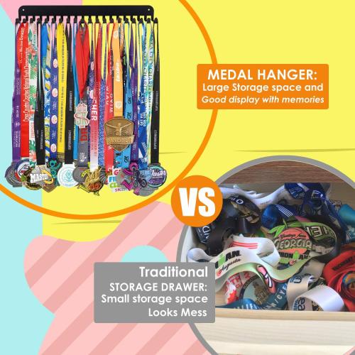 Medal Holder Display Hanger Trophy Shelf - Sturdy Wall Mount Medals Trophys Easy to Install-Race Sports Medal Holder Display Hanger for Gymnastic,Soccer,Runner,Wrest,Football,Basketball white ?