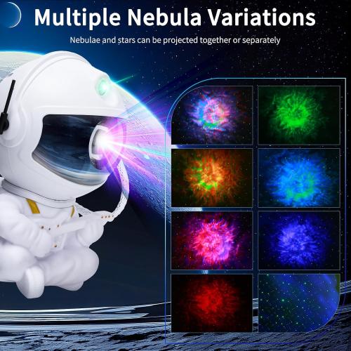 Galaxy Projector Multiple Nebula Modes, Star Projector Galaxy Light with Remote Control, Galaxy Light Projector for Bedroom, Astronaut Projector for Kids, Ceiling, Room Decor,White