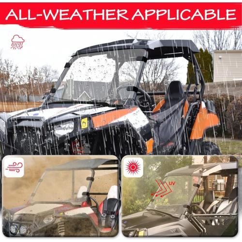 StarknightMT Scratch-Resistant UTV Front Full Windshield Compatible with Polaris RZR 800 S 800 2008-2014, 4 800 2010-2014, 900 XP 2011-2013, 4 900 2012-2014, 570 2012-2018