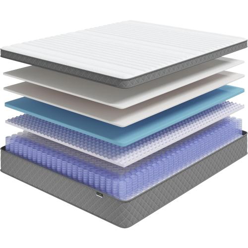 Queen Mattress, 12 Inch Cooling-Gel Memory Foam and Pocket Spring Hybrid Mattress, Queen Bed Mattressess in a Box, CertiPUR-US Certified, Medium Firm