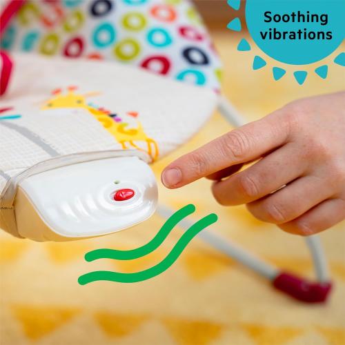 Bright Starts Portable Baby Bouncer Soothing Vibrations Infant Seat with Removable-Toy-Bar, 0-6 Months 6-20 lbs (Playful Pinwheels)