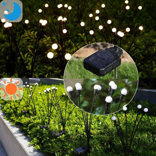Solar Garden Lights Outdoor, 6 Pack Firefly Swaying Lights, Waterproof Garden Decor for Yard Patio Pathway Lawn, Gardening Gifts for Women Christmas Decoration