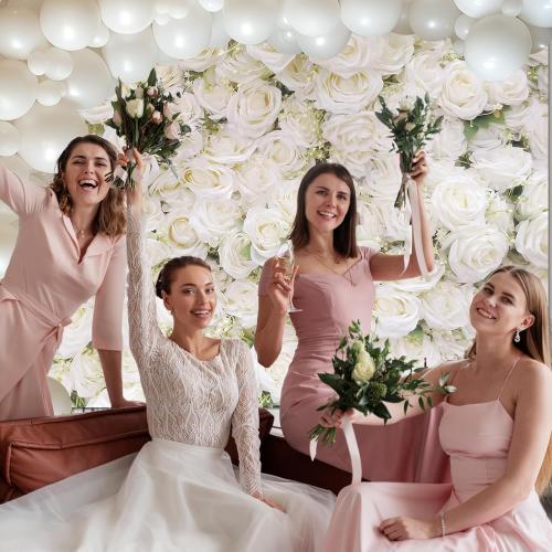 Size 7x15 Color White Avezano White Flower Backdrop for Party Photoshoot Wedding Floral Wall Bridal Shower Party Decoration Photography Background White Rose Florals Backdrops Portrait Photographic Studio (7x5ft)