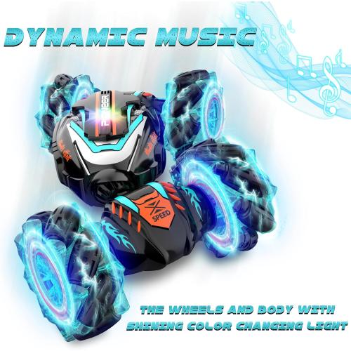 Remote Control Car, Gesture Sensing RC Stunt Car, 4 WD Transform Off Road for Rotating, 2.4Ghz Hand Controlled Remote Control Twister Cars, RC Cars for Kids Boys Girls Toy Gift Age 6 7 8 9 10 11 12 yr