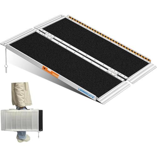 LEMNISCATE 3FT Wheelchair ramp,29.2” W,Non-Slip Portable Aluminum Wheel Chair Ramps, Folding Ramps for Wheelchair for Homes,Entry, Shed, Steps, Stairs, Handicap, Doorways, Curbs, 800LBS Capacity