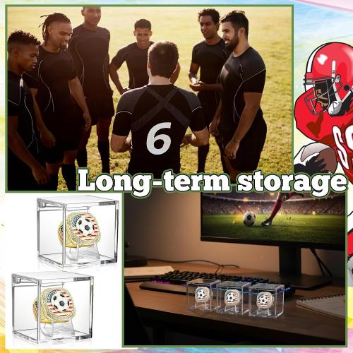 Landical 12 Set Championship Ring with Display Case and Stand Holder Championship Ring Box Acrylic Display Case and Holder Champion Trophy Rings for League Winner