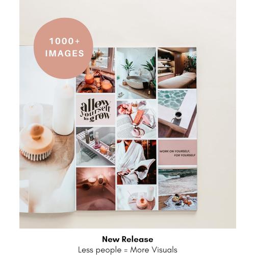 Lamare Vision Board Book - 1000  Aesthetic Vision Board Images & Motivational Quotes, Vision Board Supplies, Vision Board Kit, Collage Book for Manifestation, Self Care & Goal Setting