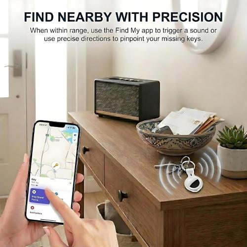 4 Pack Smart Tracker Tags MFi Certified Item Finder Apple Find My iOS Only