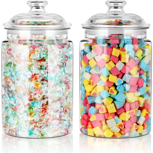 Jars with Airtight Lid, 120 oz Candy Jars for Candy Buffet, Kitchen Storage Jars, Set of 2 USED NEEDS CLEANING