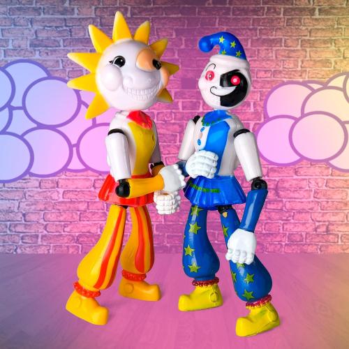 Toysvill 9 PCS Inspired by Five Night Toys, Security Breach Action Figures [Springtrap, Bonnie, Roxanne Wolf, Glamrock Chica, Montgomery Gator, Glamrock Fred, Vanny, Sundrop, Moondrop]