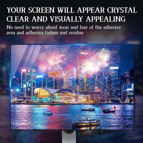 24 Magnetic Computer Privacy Screen 24 inch, Hanging Privacy Screen for Computer Monitor for 16:9 Frameless Monitor, Eye Protection Anti Glare Anti Blue Light Filter