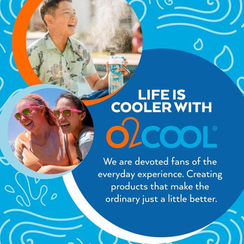 O2COOL Deluxe Handheld Battery Powered Water Misting Fan (Light Blue)