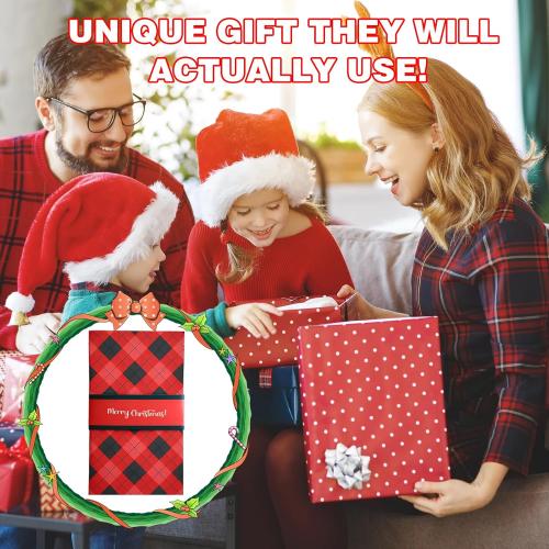 Handmade Waterfall Christmas Gift Card Booklet,Pull-out Design Merry Christmas Gift Card Book,Xmas DIY Surprise Money Card Sleeve Book Holder,Xmas Party Supplies Gifts for Family Friends (2Pcs)