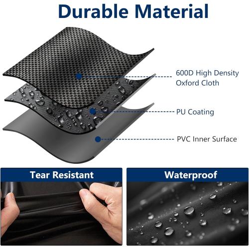 Amagabeli 8ft Firewood Log Rack with Cover Outdoor Heavy Duty Firewood Rack With Weather Resistant 600D Oxford Fabric Cover Indoor Outdoor Wood Racks for Fire Wood Holder