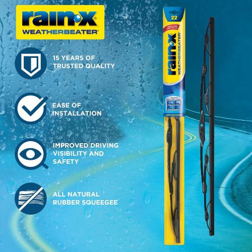 Rain-X 820248 WeatherBeater Wiper Blades, 26 and 17 Windshield Wipers (Pack of 2), Automotive Replacement Windshield Wiper Blades That Meet Or Exceed OEM Quality And Durability Standards