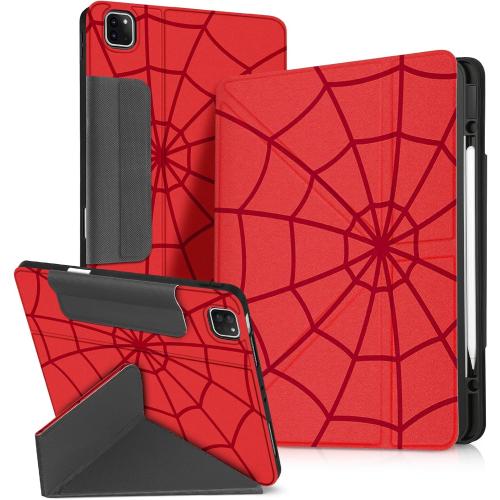 for iPad Air 11 Inch M3 2025 & M2 2024/Air 5th/4th Generation 10.9 Inch/Pro 11 Inch Case - with Pen Holder for Girls Boys Women Men Cute Cartoon Cool Anime Kawaii Fun, Red Eyes