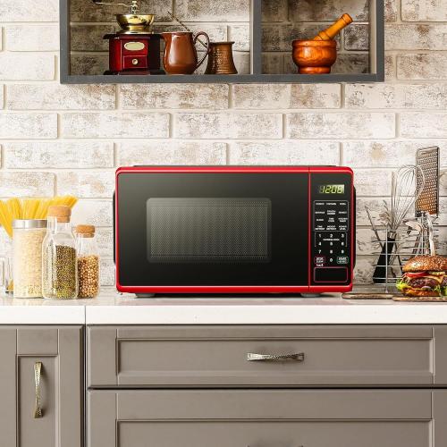 0.7 cu. ft. Countertop Microwave Oven, 700 Watts, New (Color : Red)‼️needs heavy cleaning‼️
