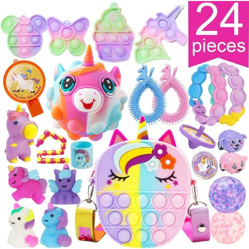Advent Calendar 2025-24 Days of Unicorn Fidget Toys Bulk-Sensory Toys Surprise for Toddler Kids Girls Boys Ages 3 4 5 6 7 8 9 10 Year Old