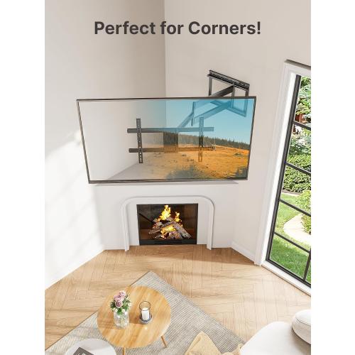 monTEK Long Arm TV Wall Mount for Most 43-80 Inch TVs, 42 Inch Long Extension TV Mount Swivel and Tilt, Full Motion Wall Mount Tv Bracket Fit Max VESA 600 x 400mm, Up to 110 lbs, 16”,18” Studs