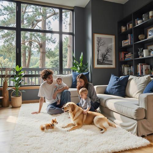 8x10 Area Rugs for Living Room Bedroom, Large Area Rug Shaggy Carpet Soft Plush Furry Bedside Rug, Rugs for Home Decor (Cream, 8 x 10)