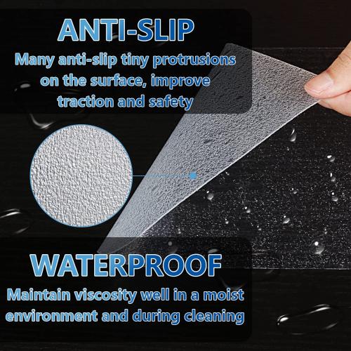 Butizone Stair Treads Non Slip 6 x 30, 15-Pack Pre-Cut Clear Anti Slip Strips for Wooden Steps Indoor, Transparent and Waterproof Grip Tape, Safety for Elderly, Children, and Dogs